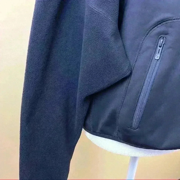 Puma Gray Yogini Cropped Zip Fleece Hooded Jacket Size XL - Picture 8 of 13